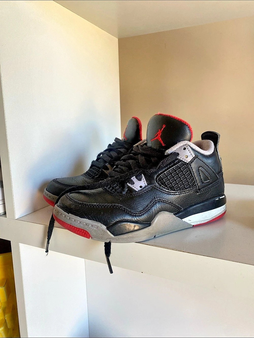 Nike Air Jordan 4 Black & Red Sneakers